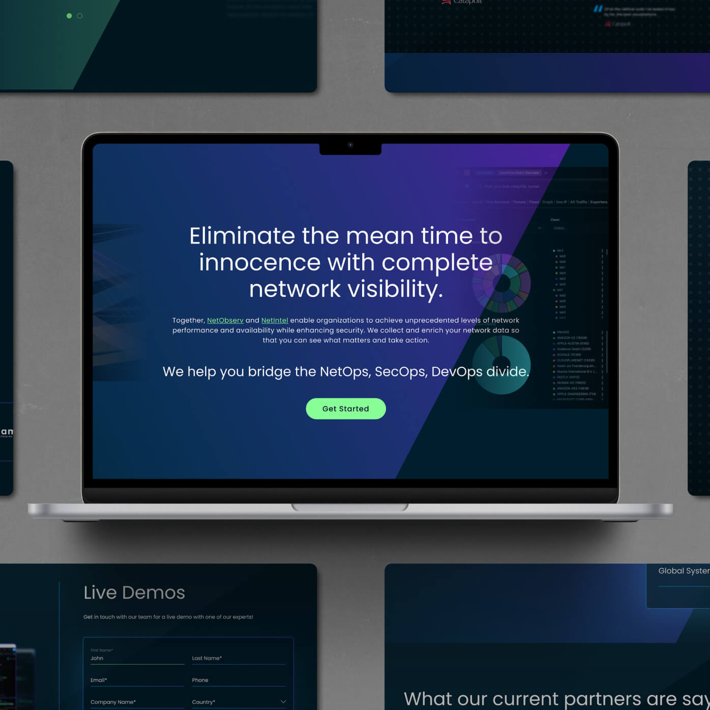 Website displayed Laptop