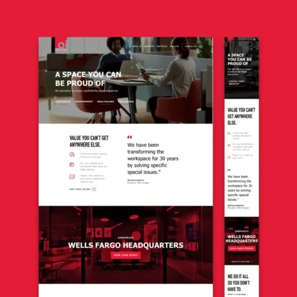 Office Image desktop and mobile layouts