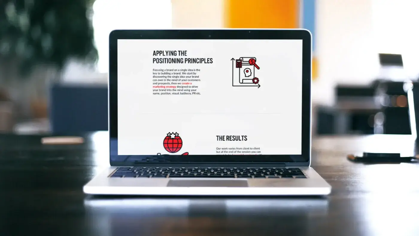 Ries & Ries Website on computer