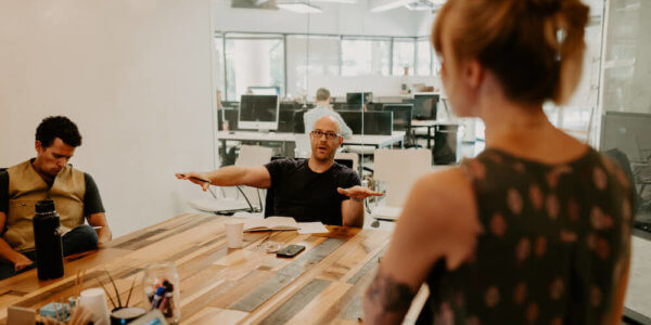 Jason sharing with others the story behind the over/under in marketing