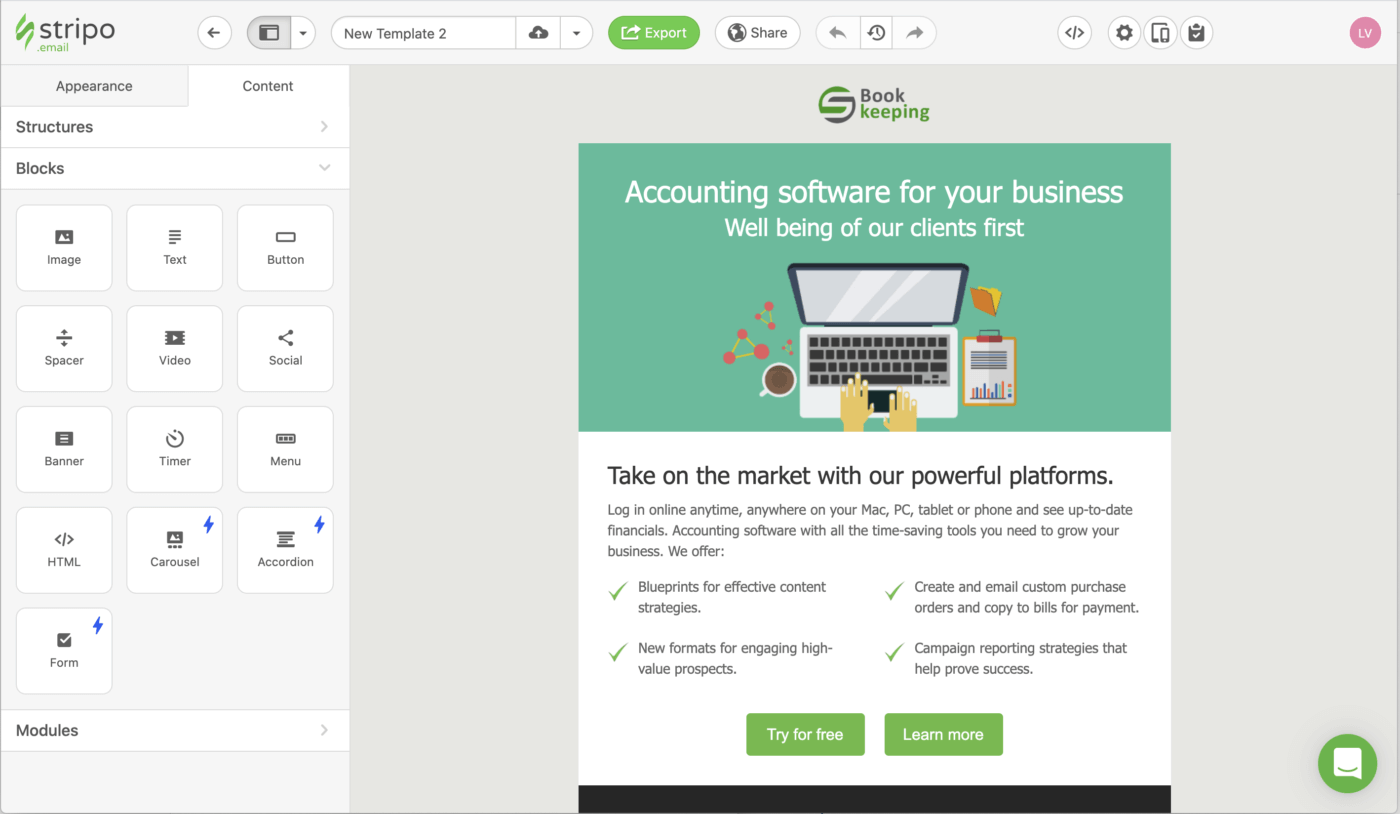 Tools We Use: Stripo Email Builder - Syrup Marketing