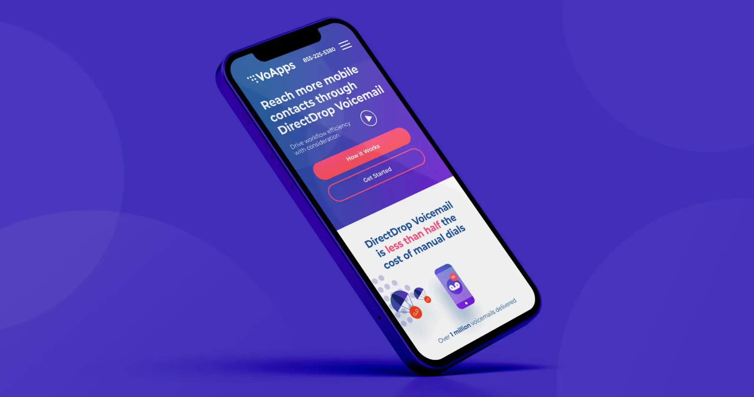 VoApps website on mobile device