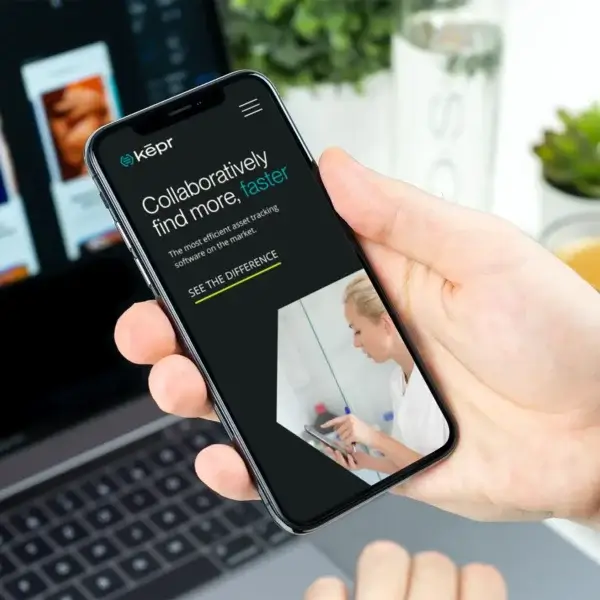 KEPR website on a mobile device