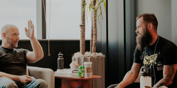 Jason and Benj having a conversation