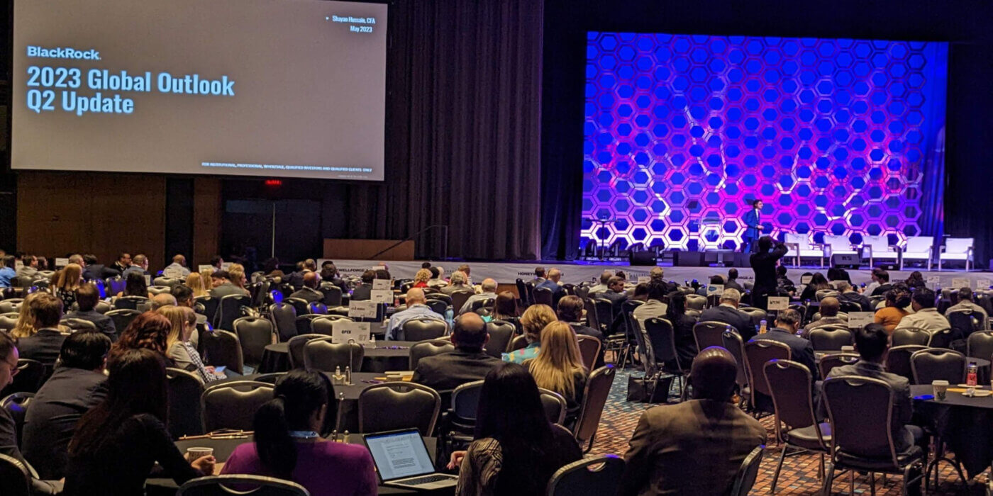 View of stage at B2B Event