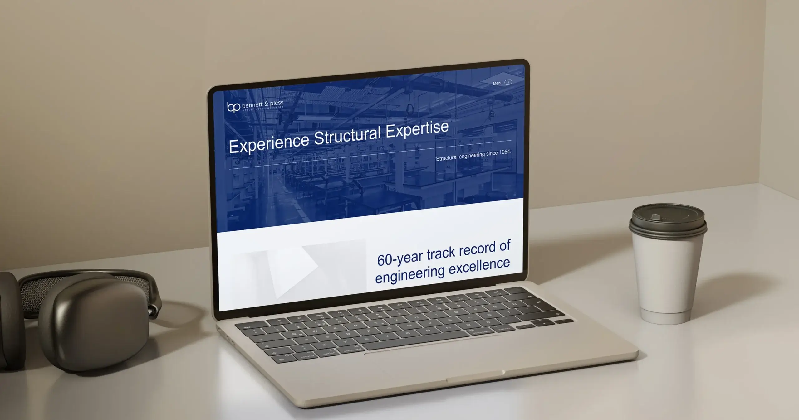 Bennett & Pless website shown on a computer