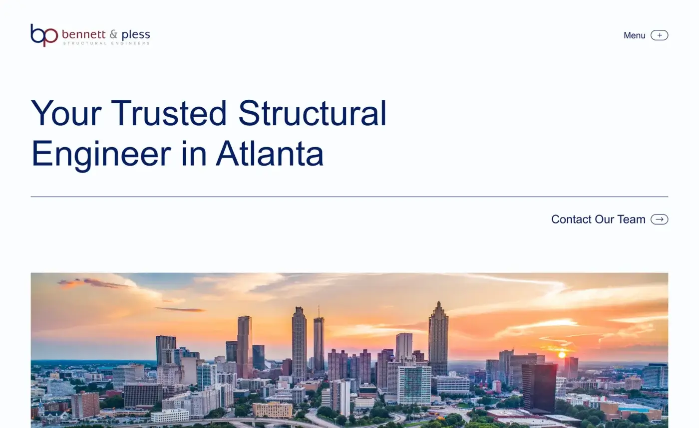 Bennett & Pless Website Atlanta page