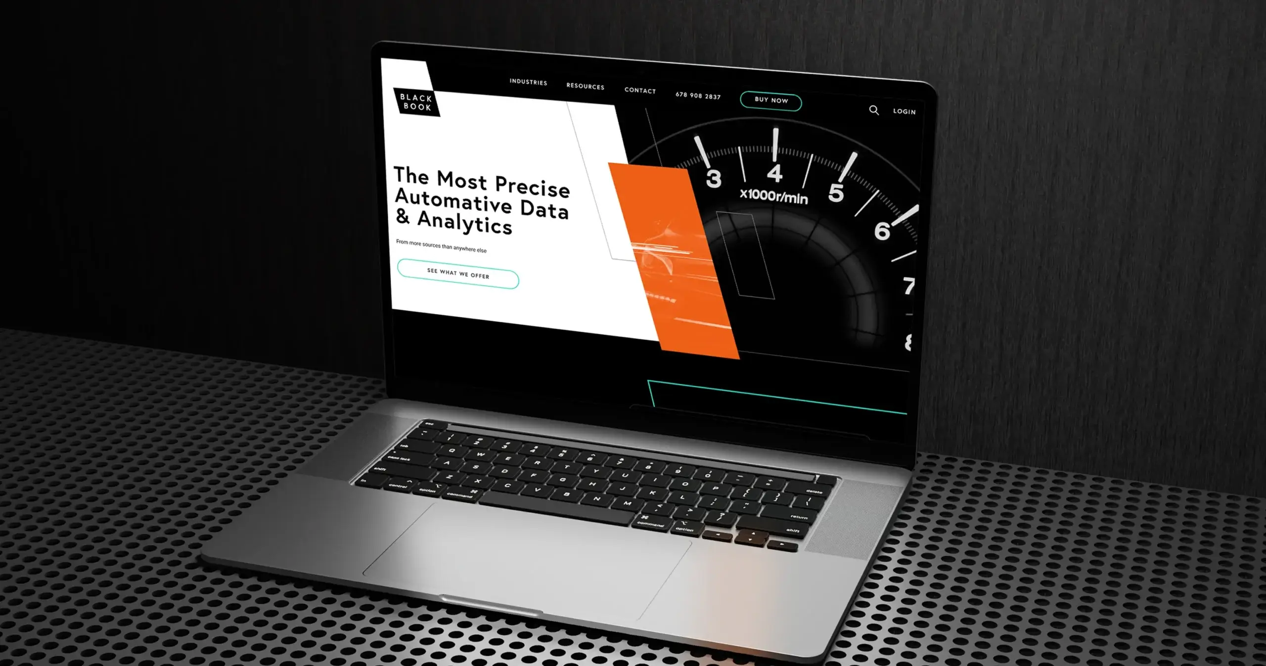 Black Book website showing on a laptop computer