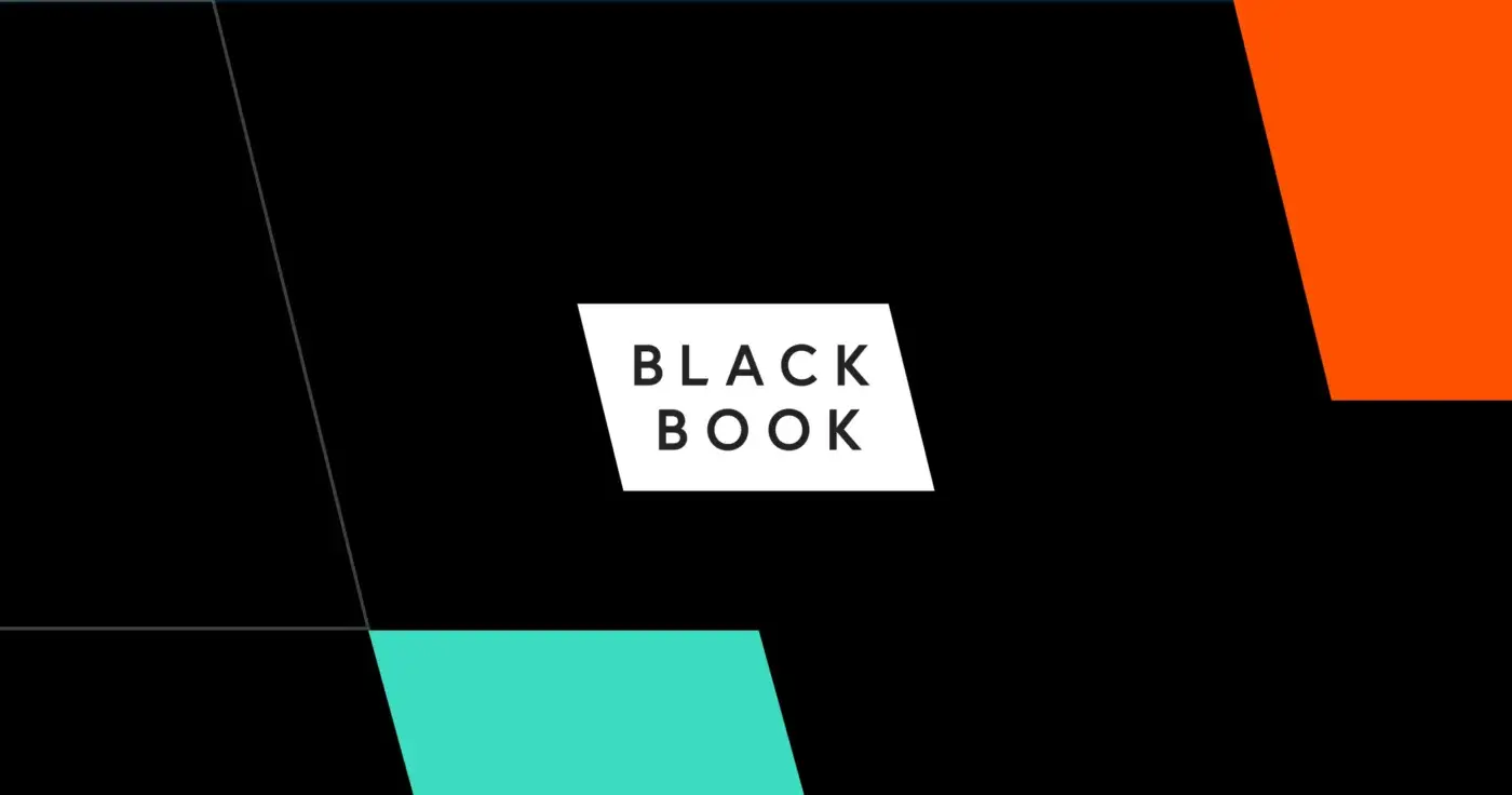 Black Book Logo on a dark background