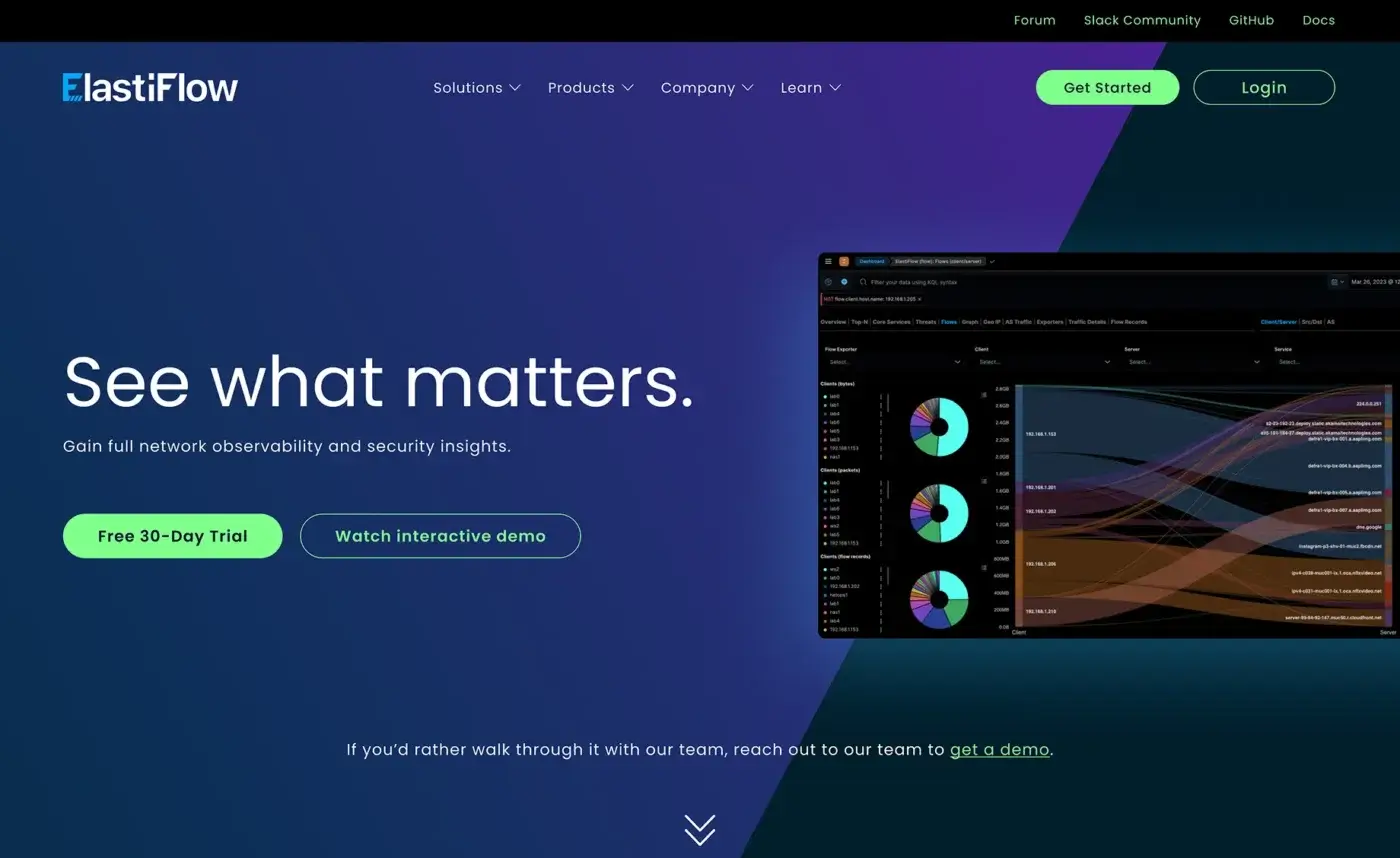 ElastiFlow Website After