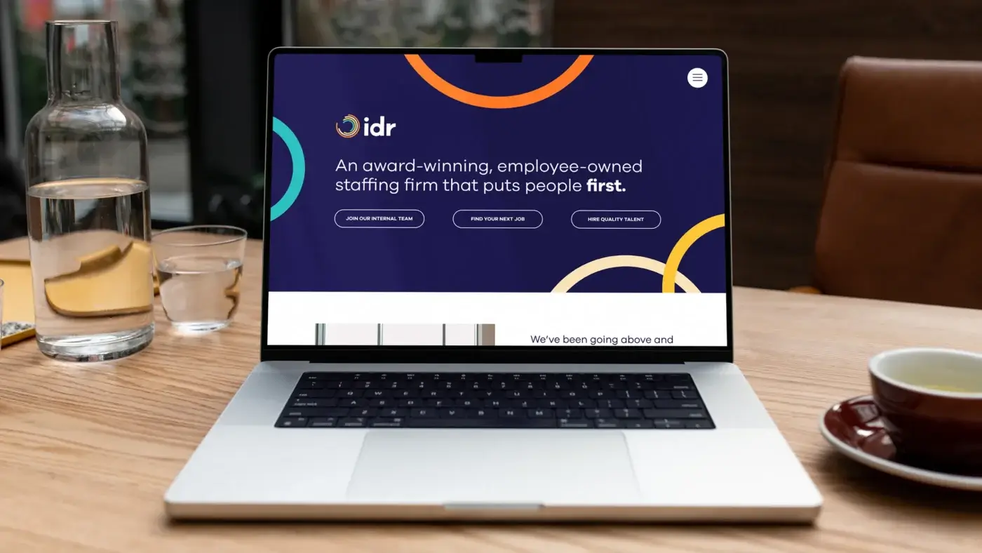 IDR Website on a laptop