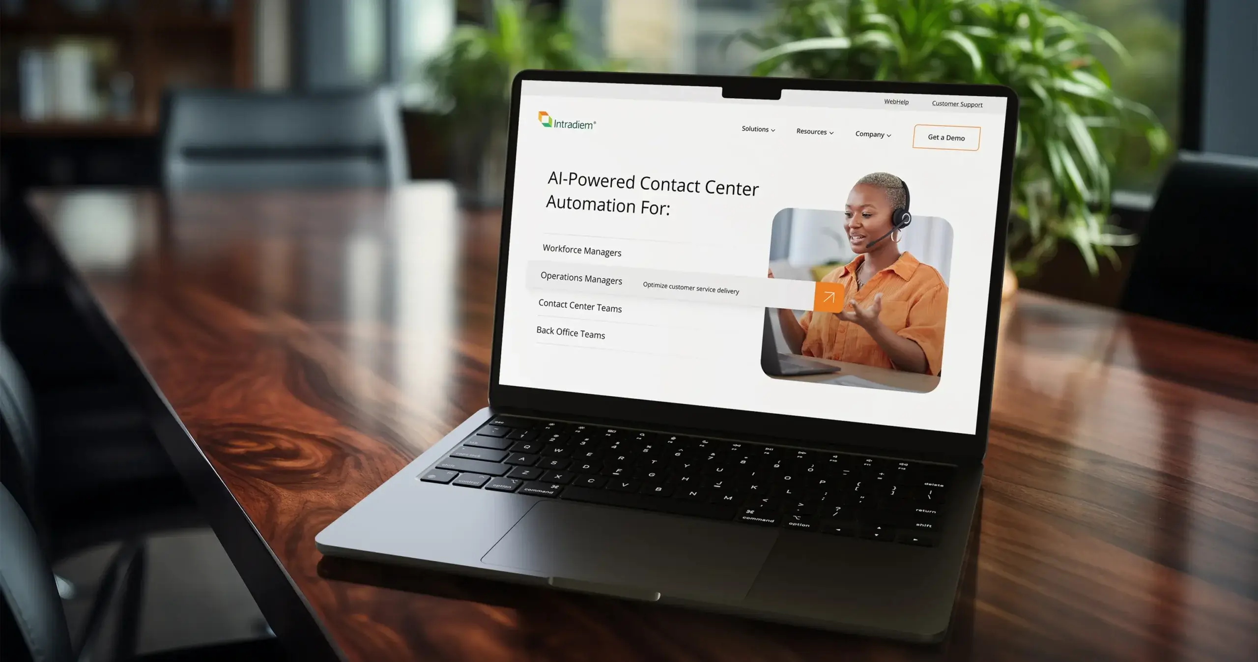 Intradiem Website on a computer