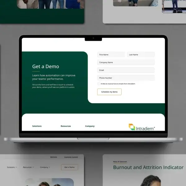 Intradiem Website on computer