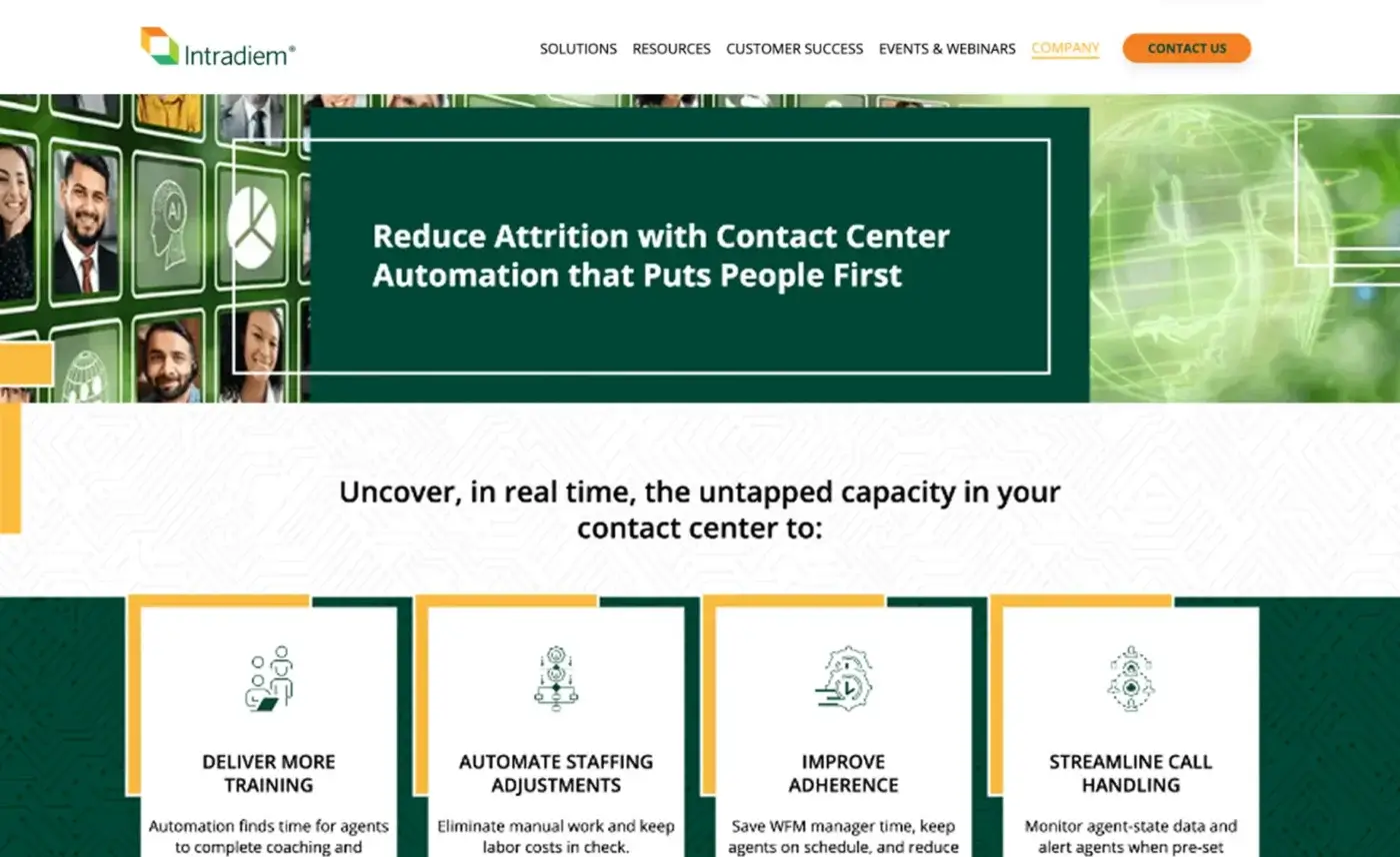 Intradiem Website Before