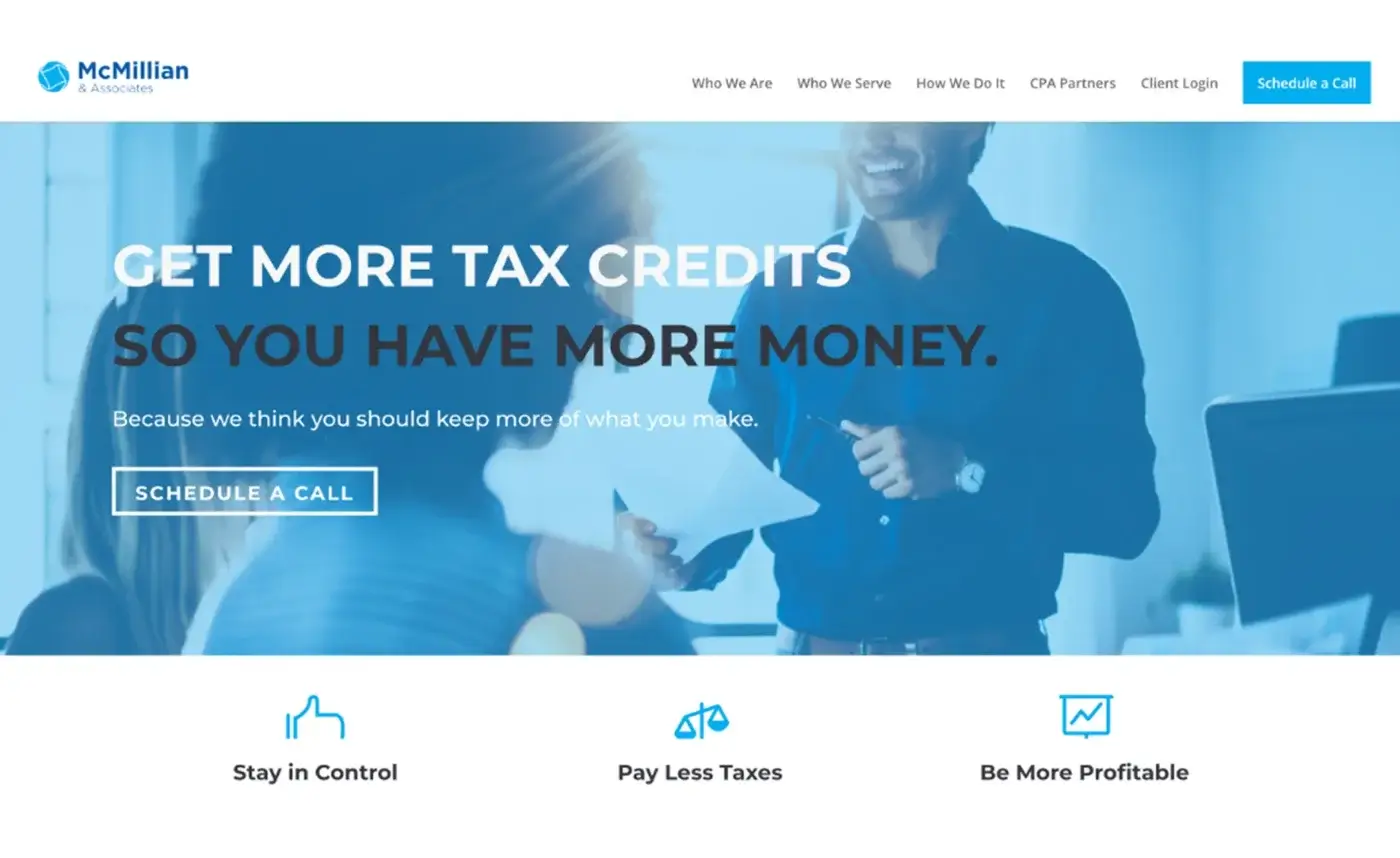 McMillian Website Before