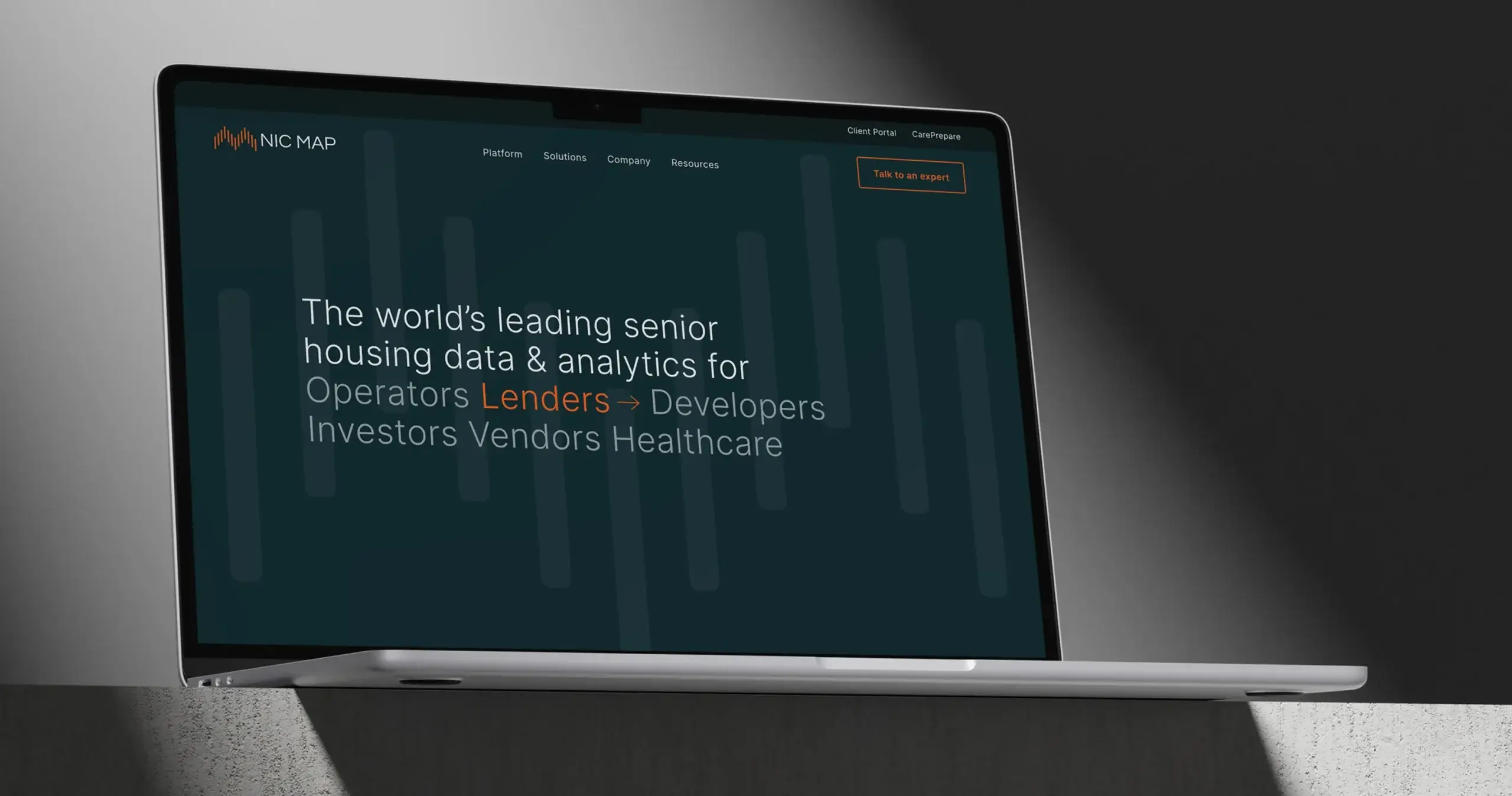 NIC MAP website on a computer