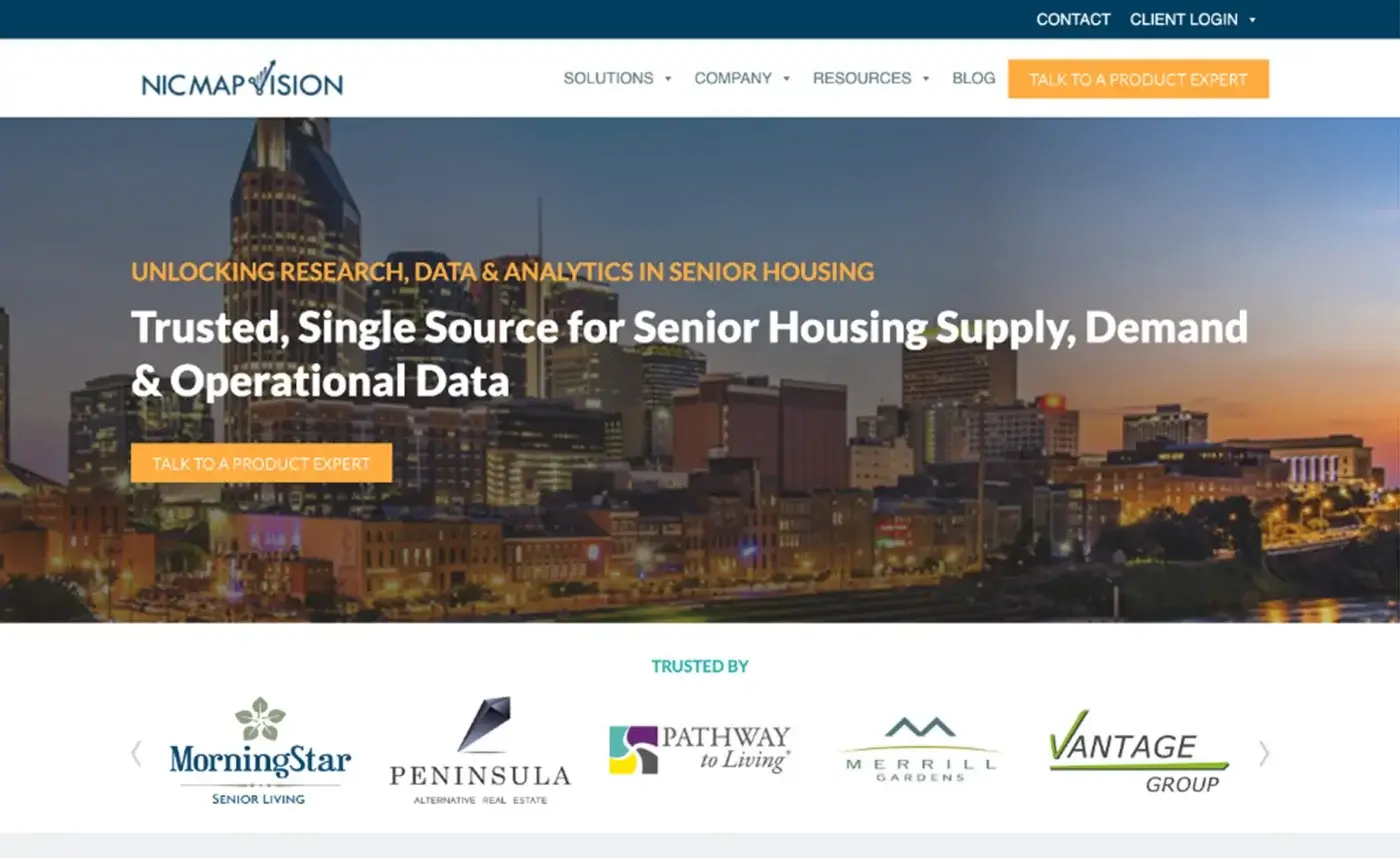 NIC MAP Website Before